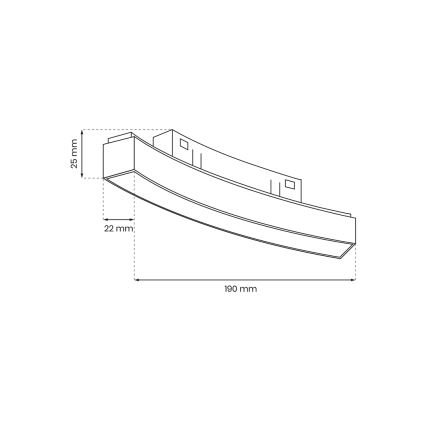 LED Svietidlo do lištového systému MAGNETIC TRACK LED/10W/48V 3000K čierna