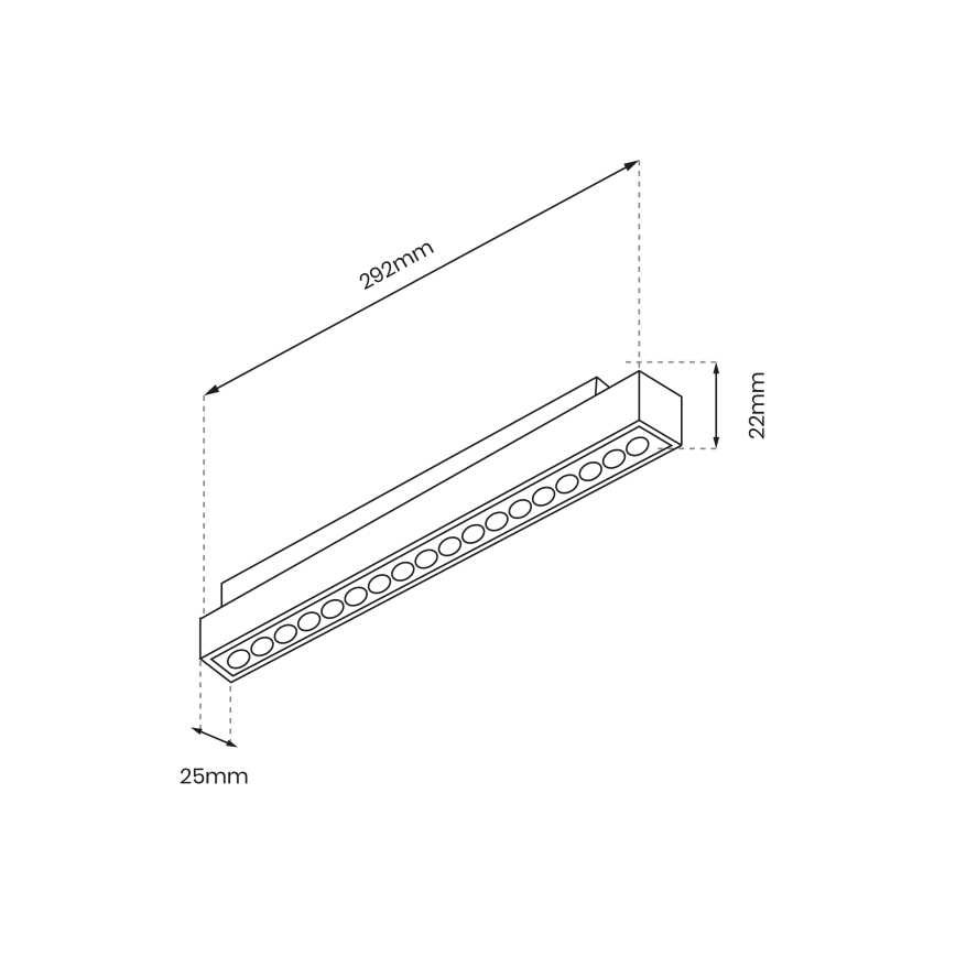 LED Svietidlo do lištového systému MAGNETIC TRACK LED/18W/48V 4000K
