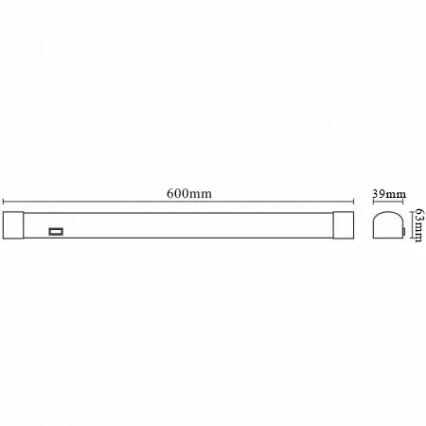 LED svietidlo pod linku LED/15W/230V 60 cm IP44 biele