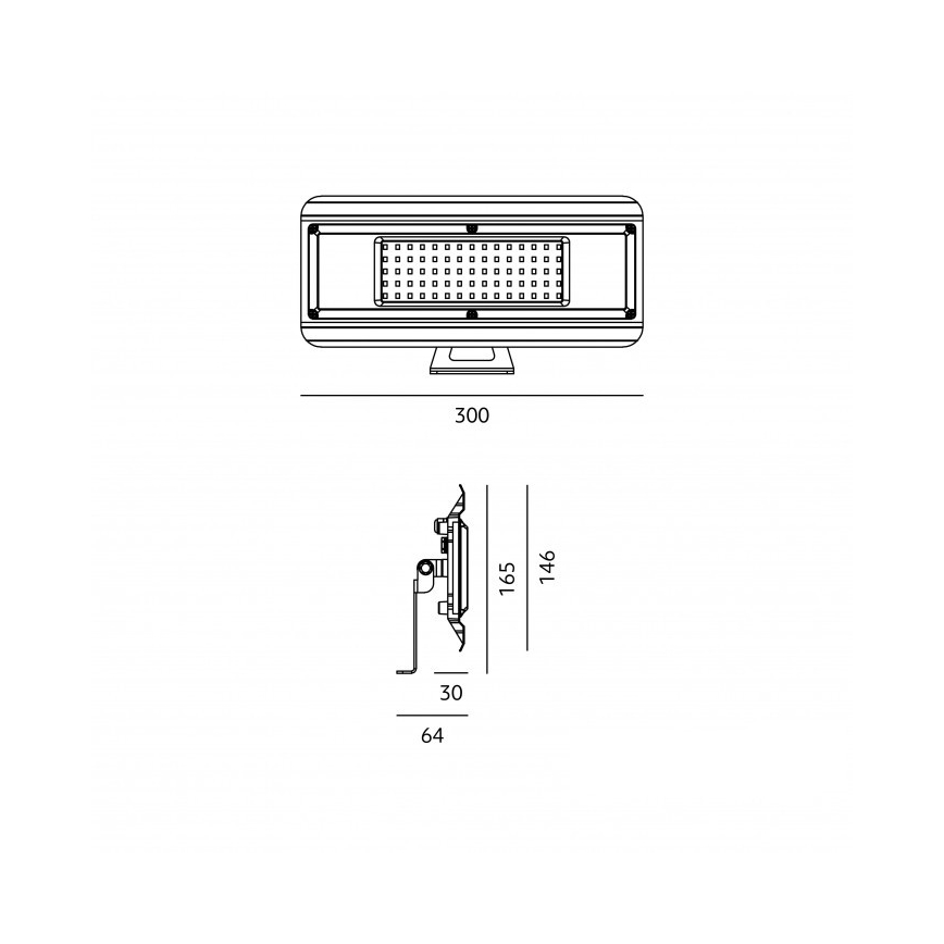 LED Technické svietidlo 4 v 1 MULTILUXO LED/100W/230V 4000K IP65 30 cm