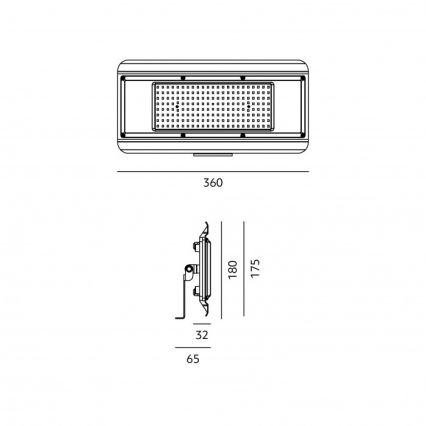 LED technické svietidlo 4 v 1 MULTILUXO LED/150W/230V 4000K IP65 36 cm