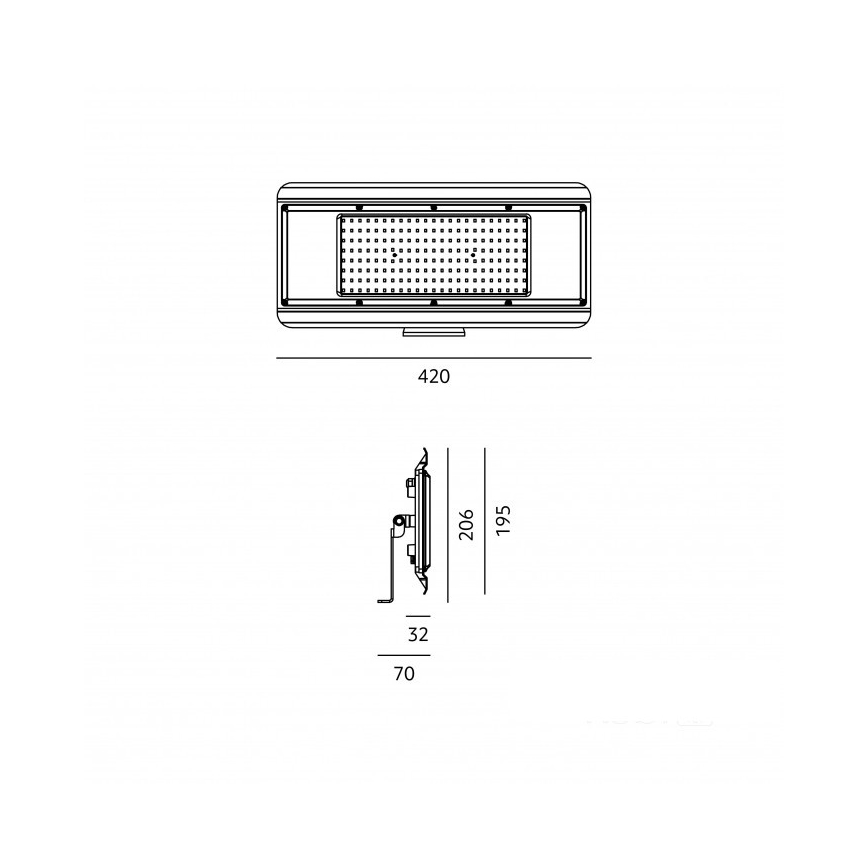LED technické svietidlo 4 v 1 MULTILUXO LED/200W/230V 4000K IP65 42 cm