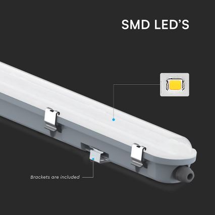 LED technické žiarivkové svietidlo so snímačom pohybu a súmraku LED/48W/230V IP65 4000K 150 cm