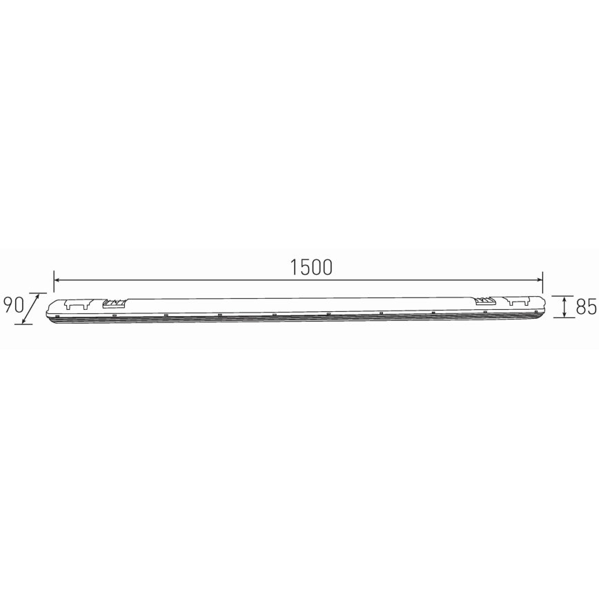 LED Technické žiarivkové svietidlo DUST LED/58W/230V 4000K 150 cm IP65