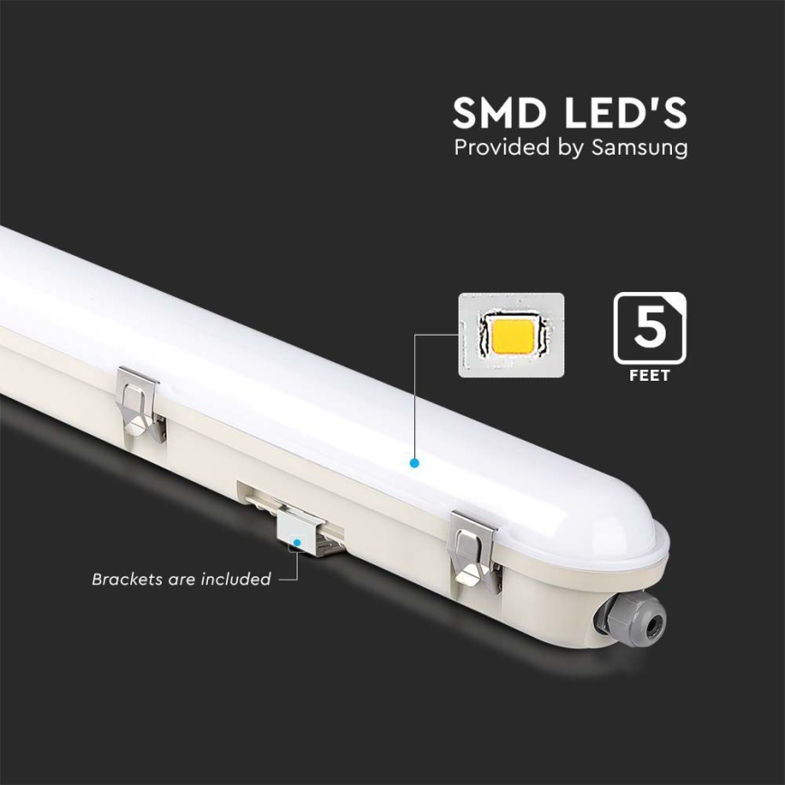 LED Technické žiarivkové svietidlo s núdzovým modulom EMERGENCY LED/48W/230V 4000K 150cm IP65