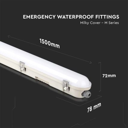 LED Technické žiarivkové svietidlo s núdzovým modulom EMERGENCY LED/48W/230V 4000K 150cm IP65