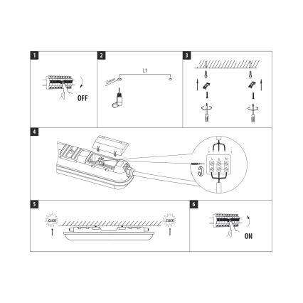 LED technické žiarivkové svietidlo LED/18W/230V 4200K 60 cm IP65