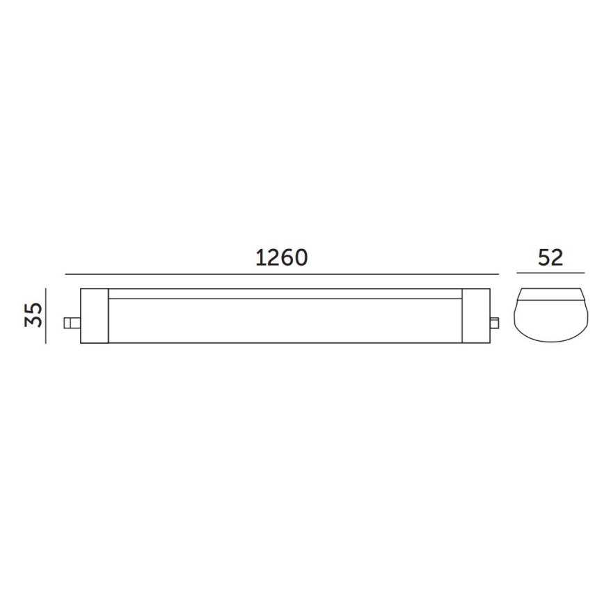 LED Technické žiarivkové svietidlo LED/36W/230V IP65 4000K 126 cm