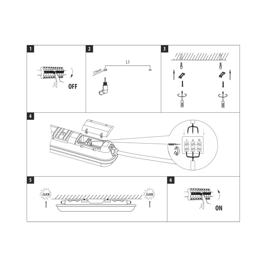 LED technické žiarivkové svietidlo LED/48W/230V 4200K 150 cm IP65