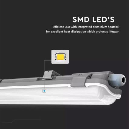 LED Technické žiarivkové svietidlo T8 1xG13/10W/230V 4000K 60cm IP65