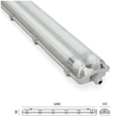 LED Technické žiarivkové svietidlo T8 2xG13/18W/230V 6500K IP65
