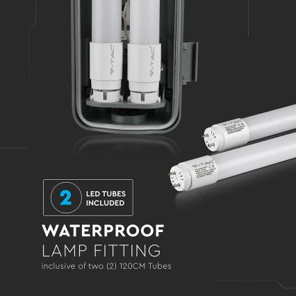 LED Technické žiarivkové svietidlo T8 2xG13/22W/230V IP65 4000K 156 cm