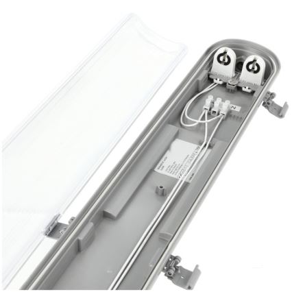 LED technické žiarivkové svietidlo T8, 2×G13 (2×18 W) / 230 V, 5000 K, IP65, 127 cm