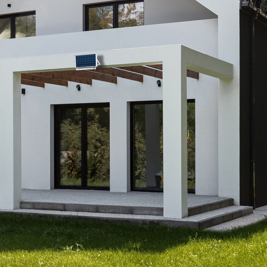 LED Stmievateľná vonkajšia trubica so senzorom súmraku a solárnym panelom JIMMY 40W/5000 mAh 3,7V 6000K IP65 + diaľkové ovládanie