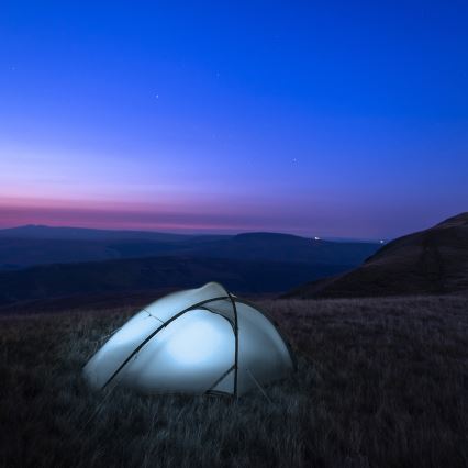 LED Stmievateľná vonkajšia trubica so senzorom súmraku a solárnym panelom JIMMY 40W/5000 mAh 3,7V 6000K IP65 + diaľkové ovládanie