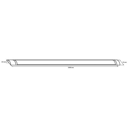 LED trubicové svietidlo LED/50W/230V 4000K 150 cm čierna