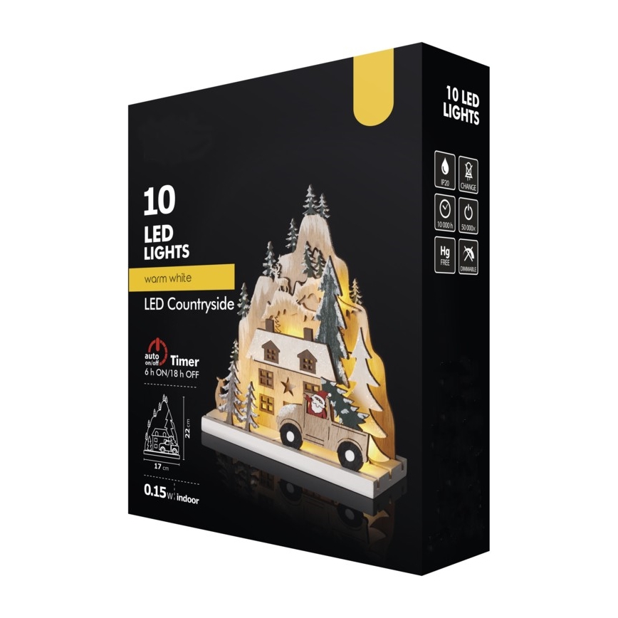 LED Vianočná dekorácia 10xLED/0,15W/3V