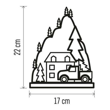 LED Vianočná dekorácia  10xLED/2xAA béžová