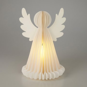 LED Vianočná dekorácia 12xLED/3xAA 38 cm teplá biela anjel