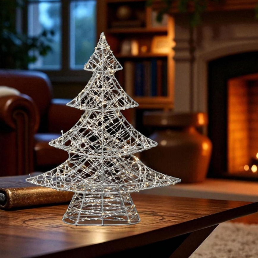 LED vianočná dekorácia 160xLED/230V 45 cm stromček teplá biela