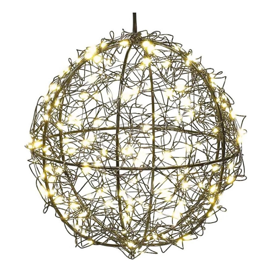 LED vianočná dekorácia 200×LED/230 V, priemer 20 cm