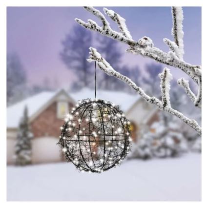 LED vianočná dekorácia 200×LED/230 V, priemer 20 cm