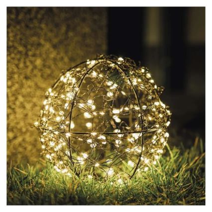 LED vianočná dekorácia 200×LED/230 V, priemer 20 cm