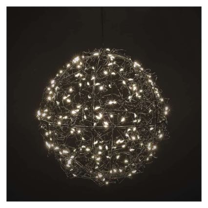 LED vianočná dekorácia 200×LED/230 V, priemer 20 cm
