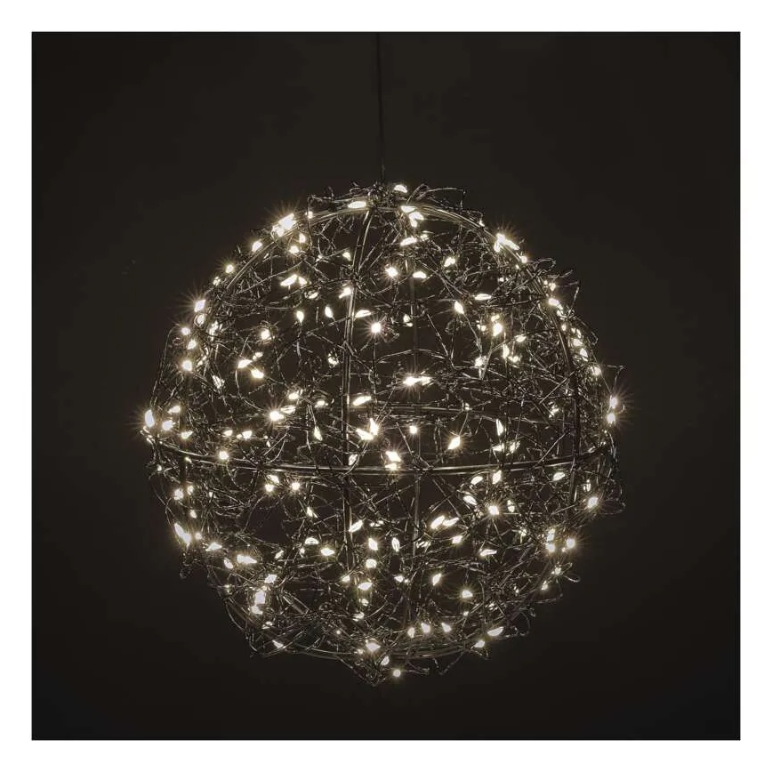 LED vianočná dekorácia 200×LED/230 V, priemer 20 cm