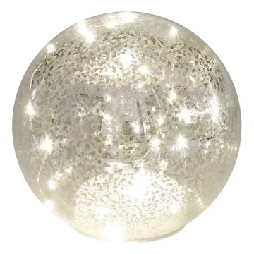 LED vianočná dekorácia 20×LED/3×AA guľa, priemer 15 cm