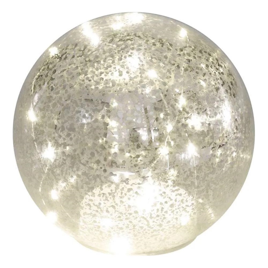 LED vianočná dekorácia 20×LED/3×AA guľa, priemer 15 cm