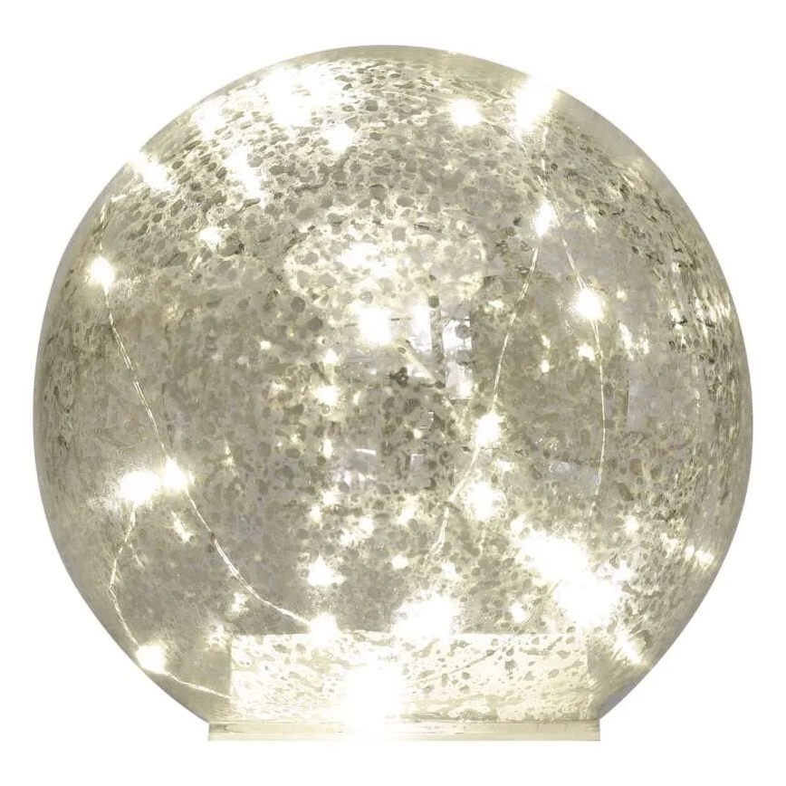 LED vianočná dekorácia 20×LED/3×AA guľa, priemer 15 cm