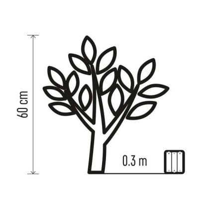 LED Vianočná dekorácia 24xLED/3xAA