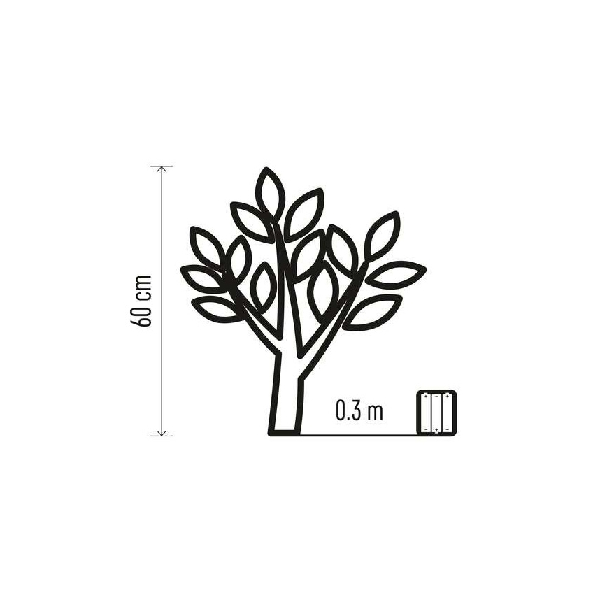 LED Vianočná dekorácia 24xLED/3xAA