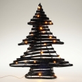 LED Vianočná dekorácia 30xLED/3xAA 40 cm teplá biela stromček/čierna
