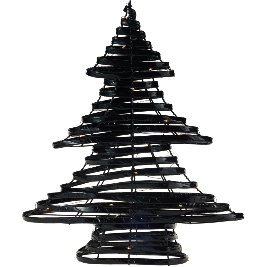 LED Vianočná dekorácia 30xLED/3xAA 40 cm teplá biela stromček/čierna
