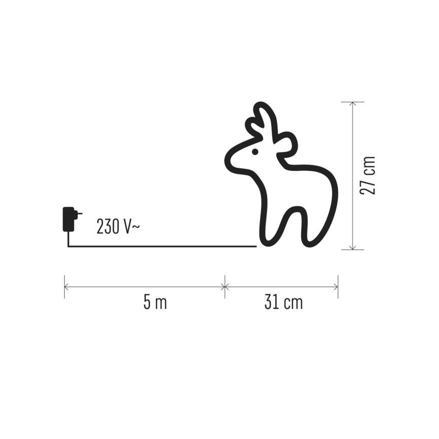 LED Vonkajšia vianočná dekorácia 40xLED/2,4W/230V IP44 sob