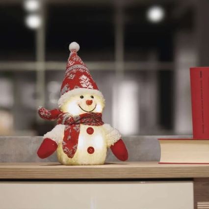 LED Vianočná dekorácia 4xLED/3xAAA snehuliak