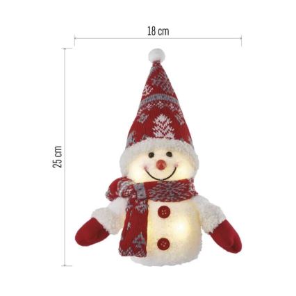 LED Vianočná dekorácia 4xLED/3xAAA snehuliak
