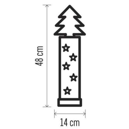 LED Vianočná dekorácia  5xLED/2xAA stromček