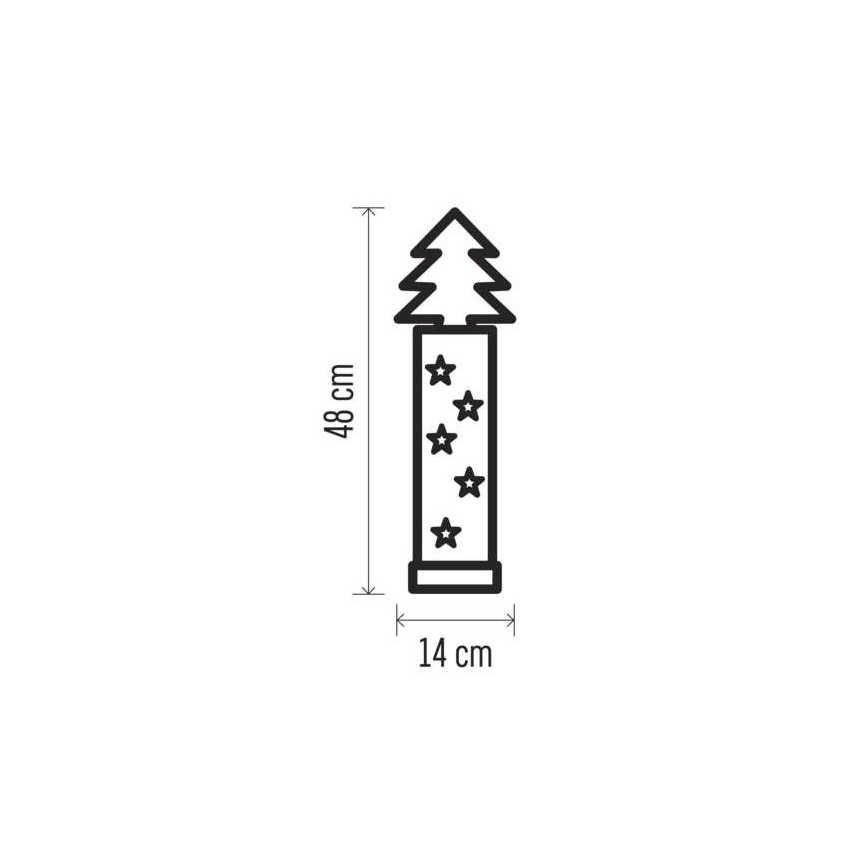 LED Vianočná dekorácia  5xLED/2xAA stromček