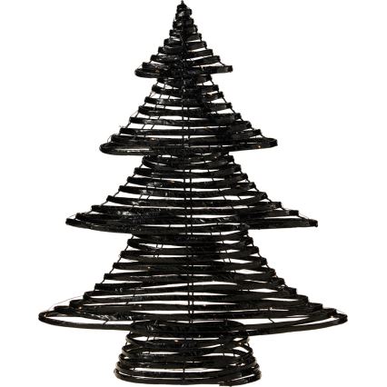 LED Vianočná dekorácia 60xLED/3xAA 60 cm teplá biela stromček/čierna