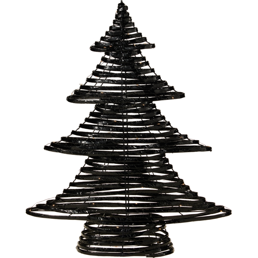 LED Vianočná dekorácia 60xLED/3xAA 60 cm teplá biela stromček/čierna