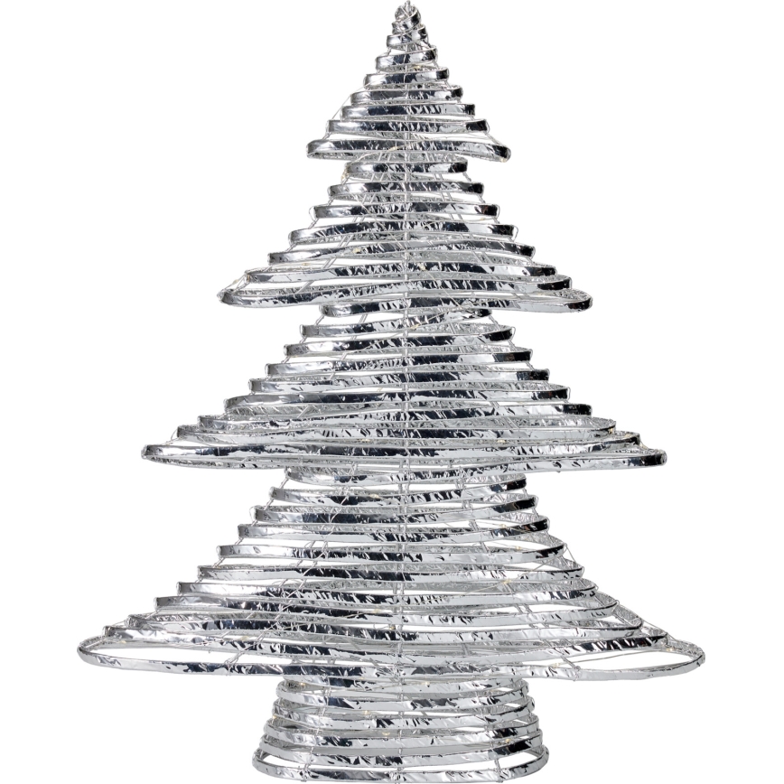LED Vianočná dekorácia 60xLED/3xAA 60 cm teplá biela stromček/strieborná