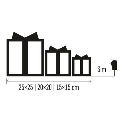 LED Vianočná dekorácia 72xLED/1,35W/230V zlatá