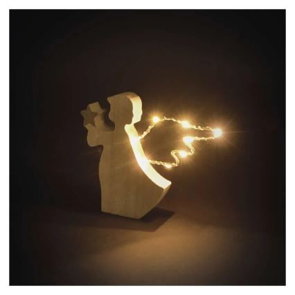 LED Vianočná dekorácia 8xLED/2xAAA anjel
