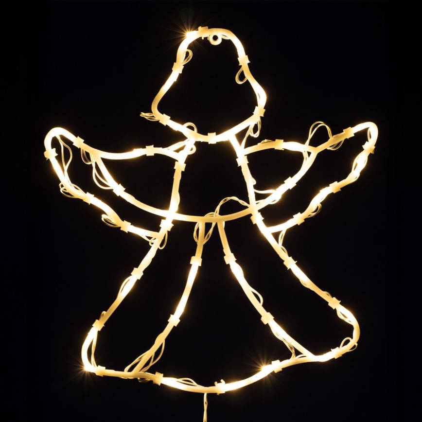 LED vianočná dekorácia do okna 35xLED/230V IP44 anjel teplá biela