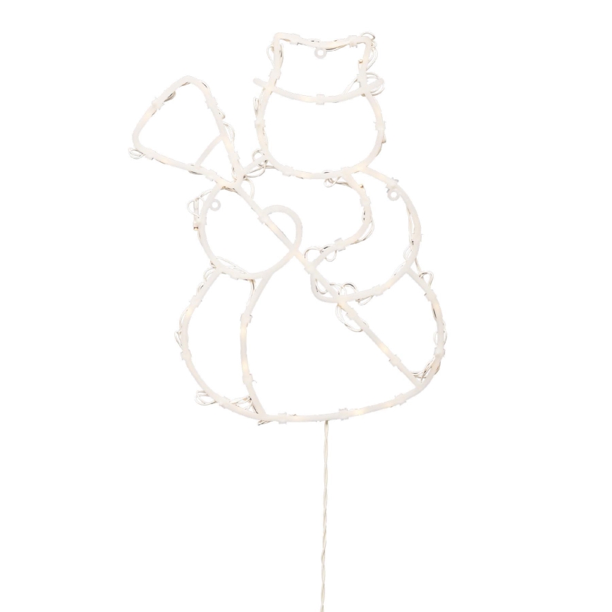 LED Vianočná dekorácia do okna 35xLED/230V IP44 snehuliak teplá biela