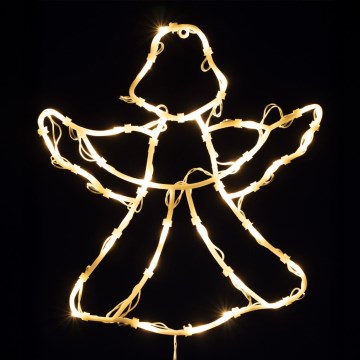 LED Vianočná dekorácia do okna 35xLED/3xAA IP44 anjel teplá biela