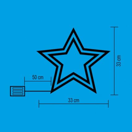 LED Vianočná dekorácia do okna 35xLED/3xAA teplá biela